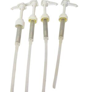 Starbucks Syrup Bottle Pumps Set Of 4 White Plastic 12" White 33.8 Oz